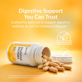 Dynamic Enzymes Eat E-Z capsules avec un verre d'eau