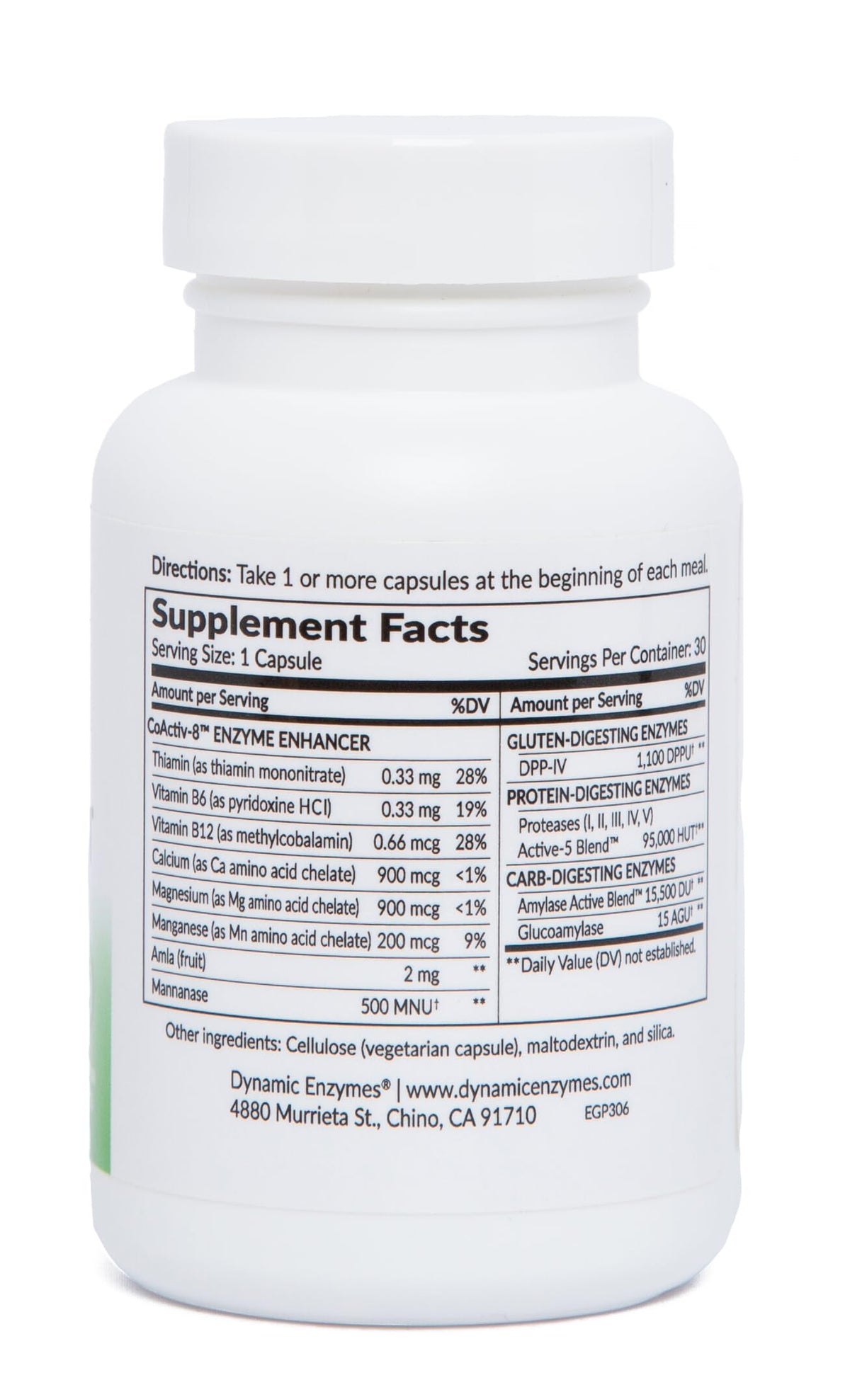 Dynamic Enzymes Gluten Plus, capsules dans un environnement de cuisine