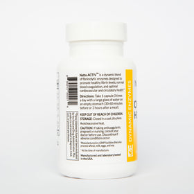 Dynamic Enzymes Natto ACTIV informations nutritionnelles