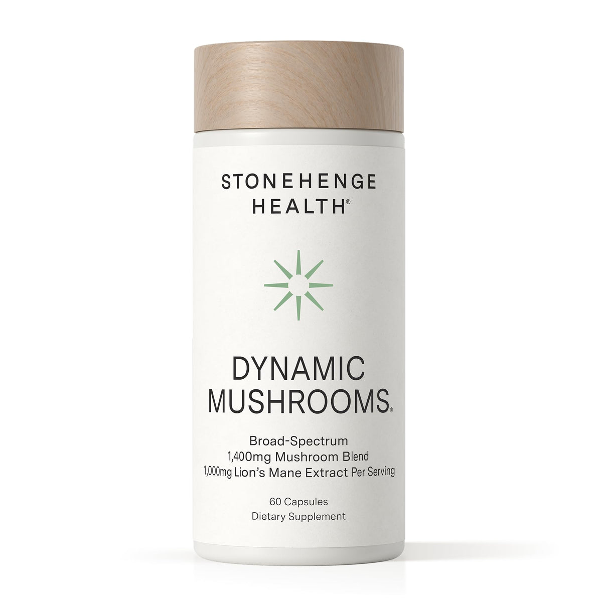 Dynamic Mushrooms de Stonehenge Health, boîte de 60 gélules vue de face