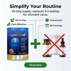 DynaMind iQ, chews à côté d'une tasse de café