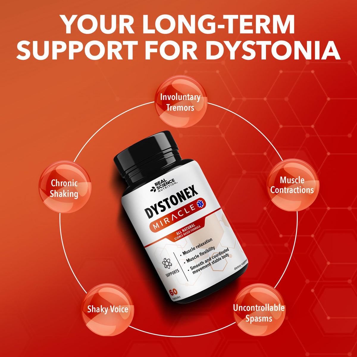Dystonex, capsules sur fond blanc