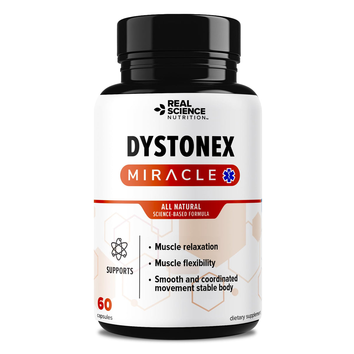 Dystonex de Real Science Nutrition, flacon de 60 capsules