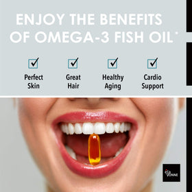 E´LAVONNE huile de poisson Omega-3 2400mg gélules avec boîte