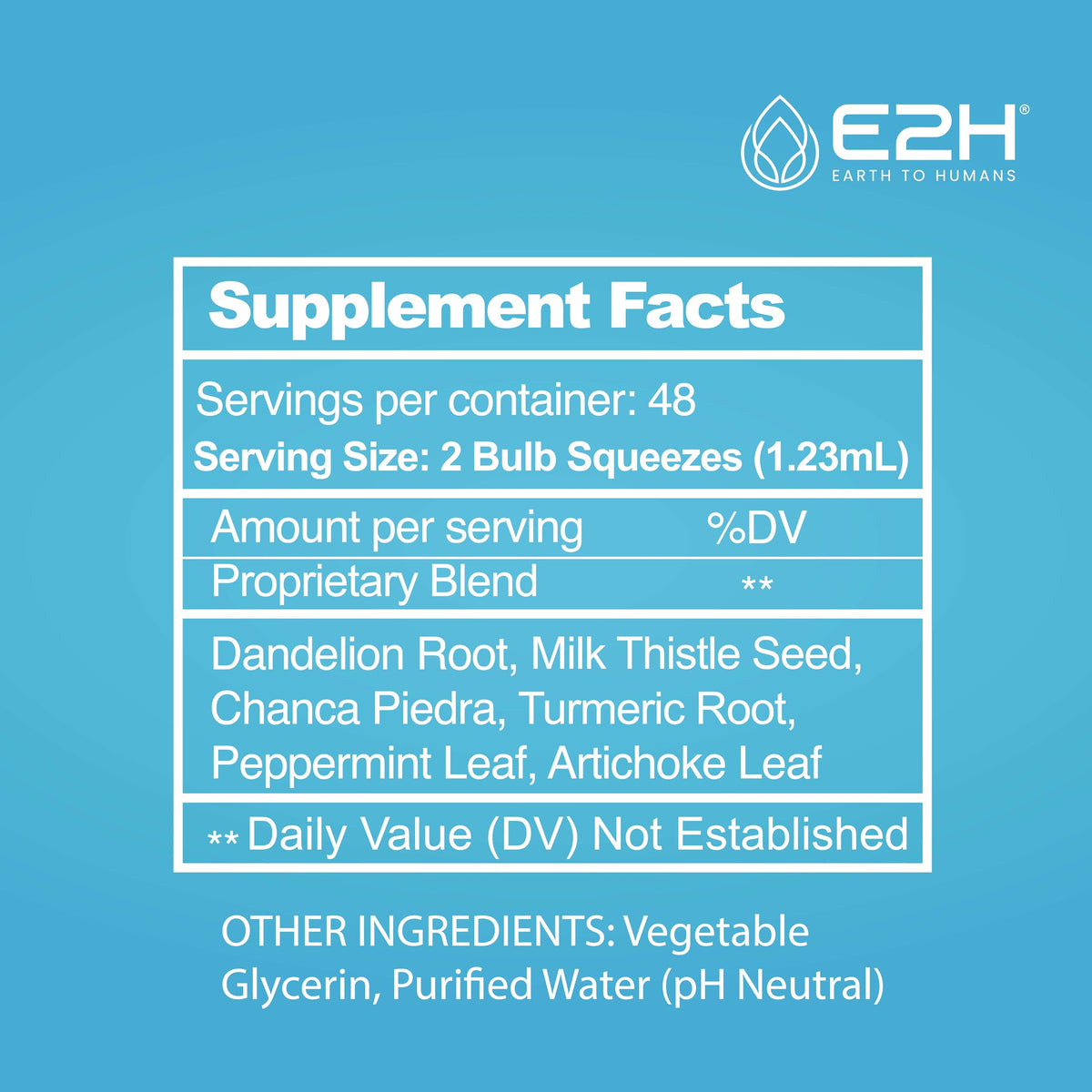 E2H Chardon-Marie 60ml détails des ingrédients