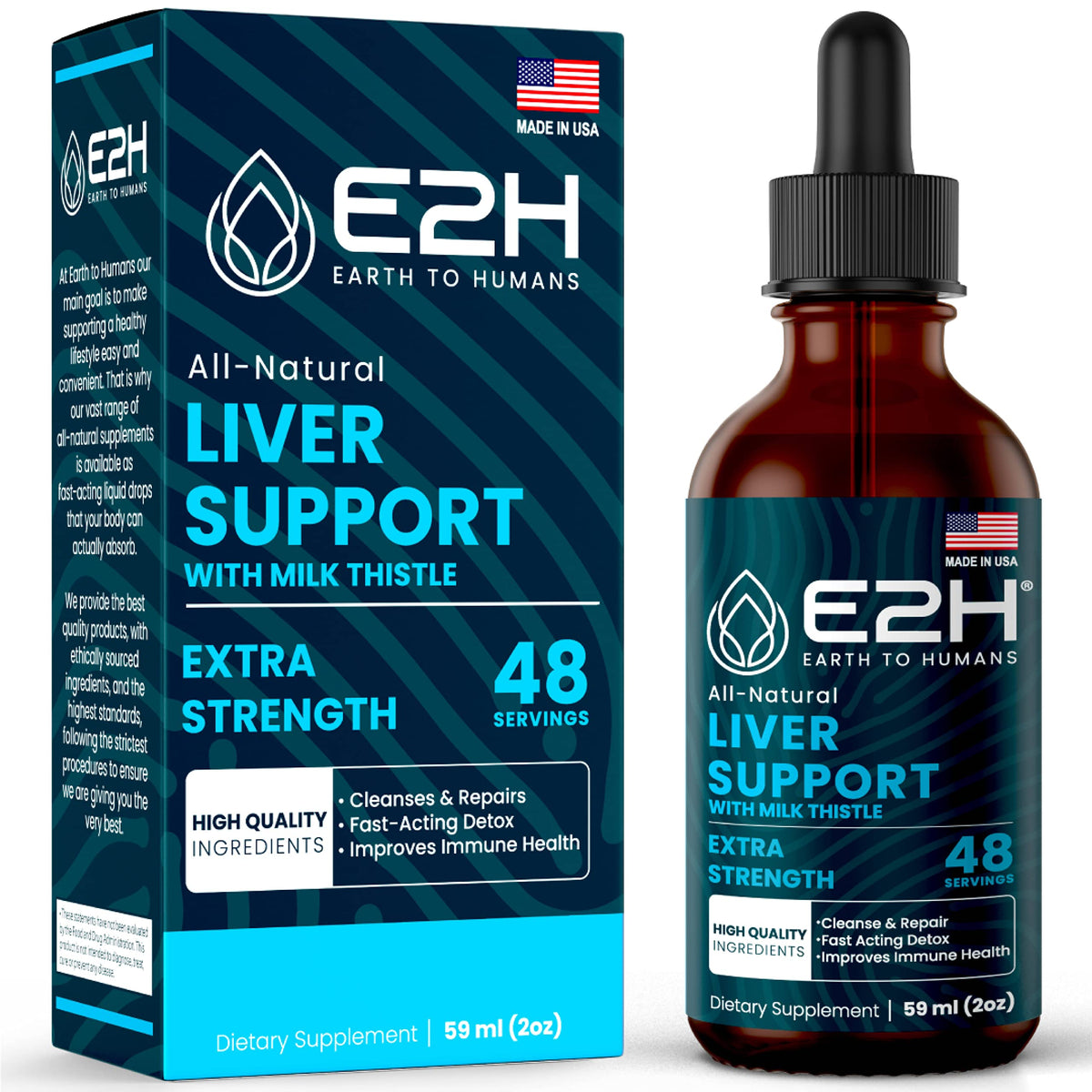 E2H Chardon-Marie 60ml flacon avant avec étiquette