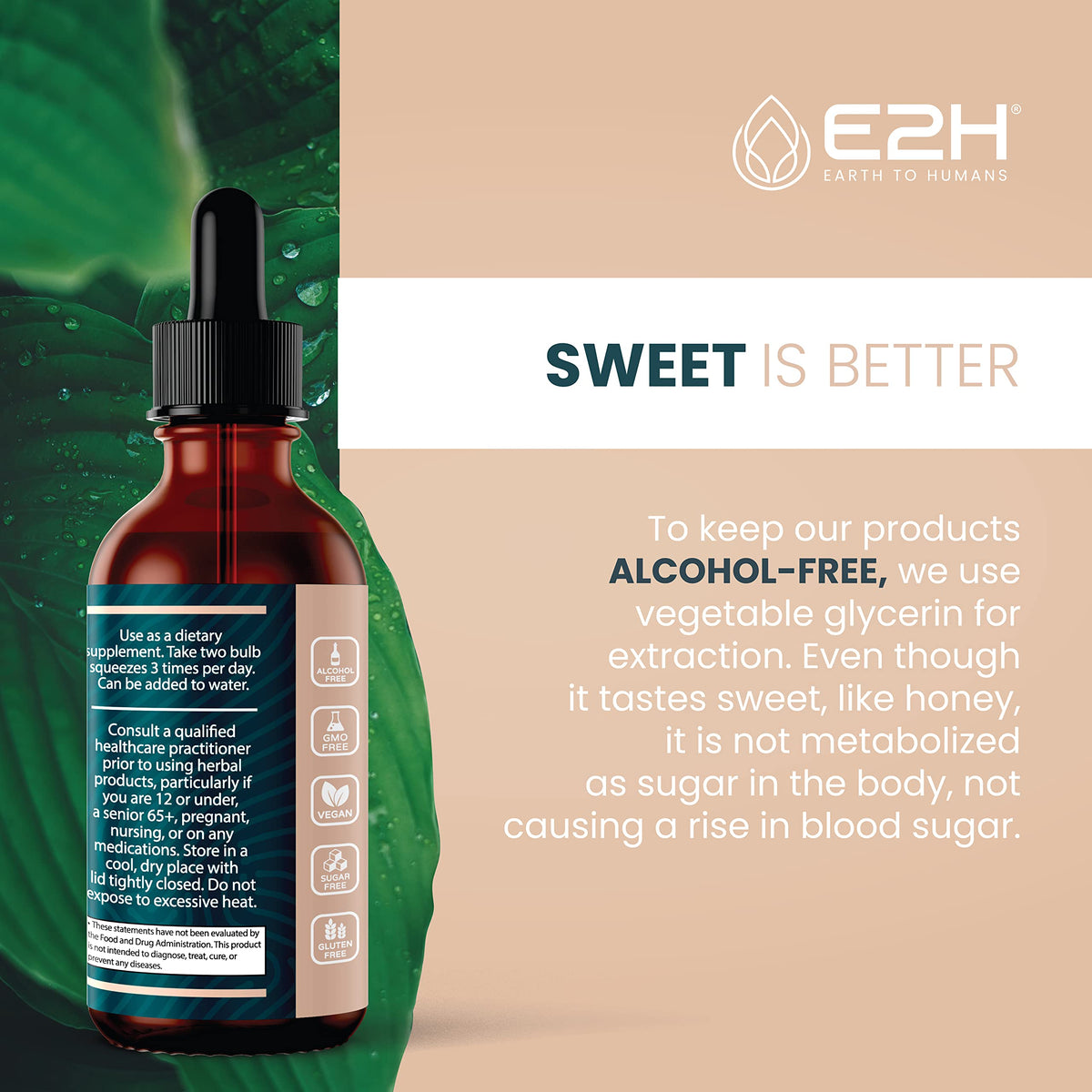 E2H Complément Alimentaire Champignon Reishi 60 ml flacon ouvert