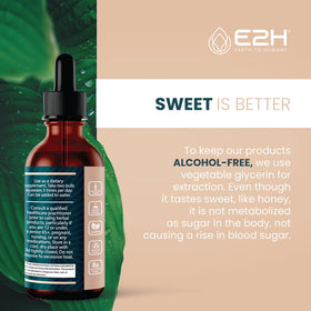 E2H Complément Alimentaire Champignon Reishi 60 ml flacon ouvert