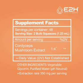 E2H Cordyceps Complément Alimentaire 60 ml - avec verre doseur