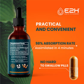 E2H CurcumaLiquide 60 ml sur un fond naturel