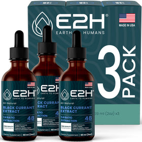 E2H Extrait de Cassis Naturel 3 bouteilles de 490g vue de face