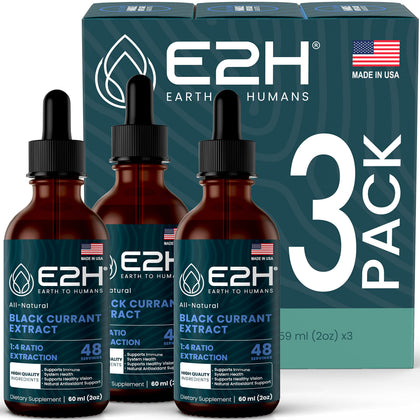E2H Extrait de Cassis Naturel 3 bouteilles de 490g vue de face