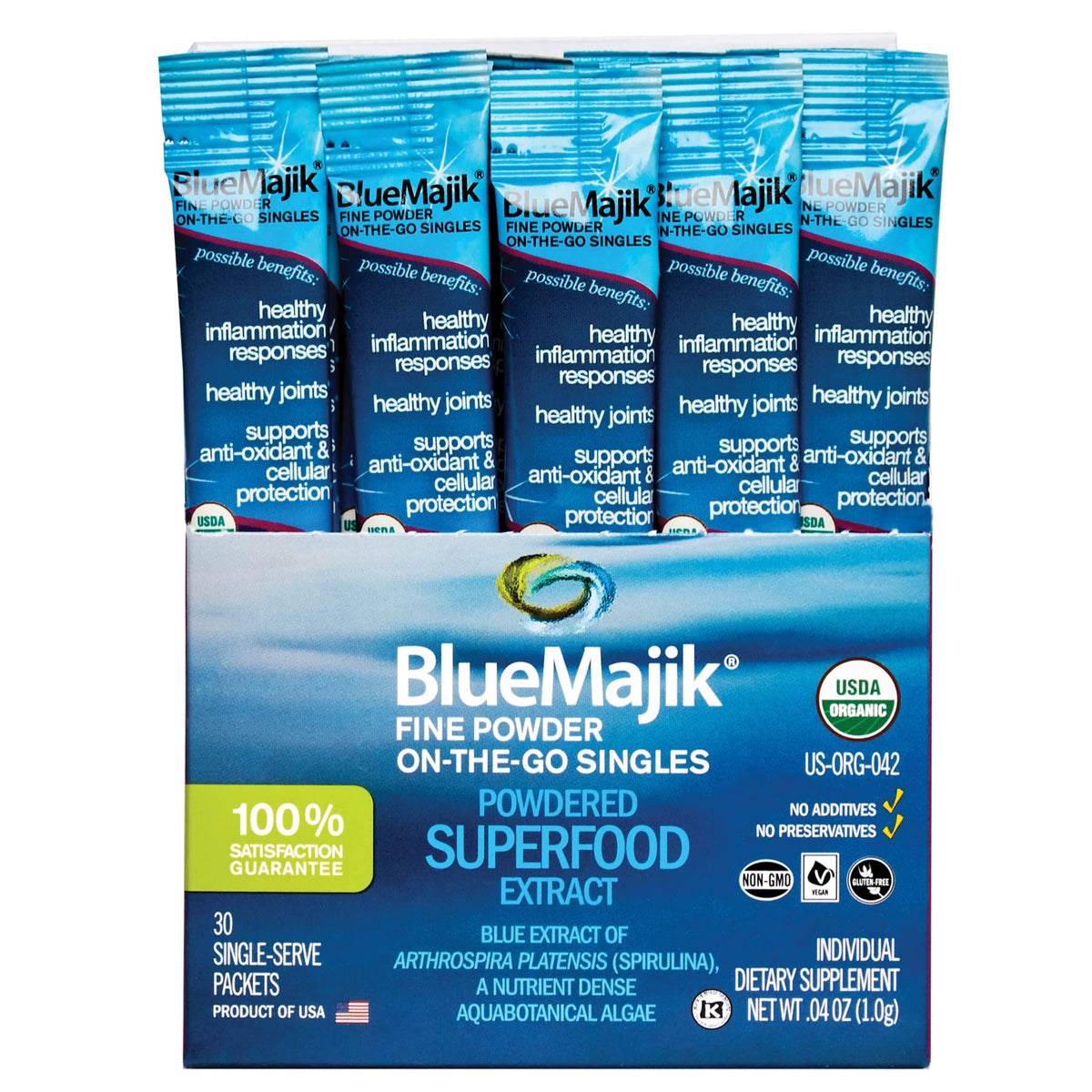 E3LIVE Blue Majik Singles 30 unités sachets de 1g