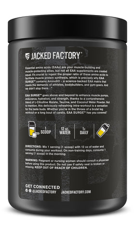 EAA Surge Jacked Factory vue de côté avec dimensions du produit