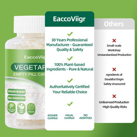 EaccoViigr Capsules vides Taille 0 avec gants jetables