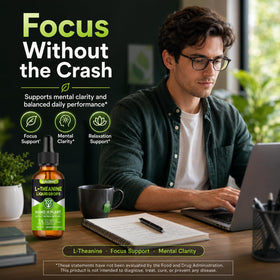 EAONE L-Theanine gouttes liquides 400mg flacon arrière
