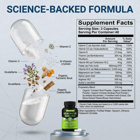EAONE Nerve Savior 600mg Acide Alpha-Lipoïque capsules sur un fond naturel