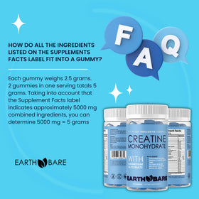 Earth Bare Gummies avec une main tenant le pot