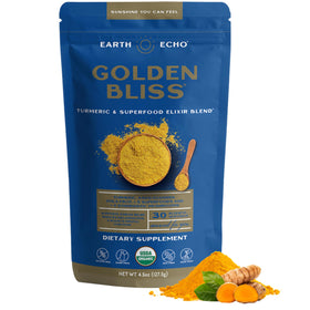 Earth Echo Golden Bliss lait d'or bio au curcuma et gingembre 141g - vue de face