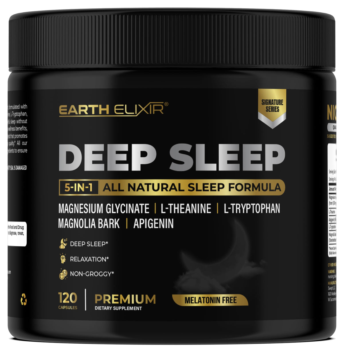 Earth Elixir Aide au Sommeil sans Mélatonine, vue avant du produit