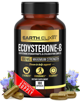Earth Elixir Ecdystérone 900mg 180 capsules vue de face