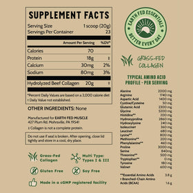 Earth Fed Muscle Collagen Peptides 558g with fresh fruits