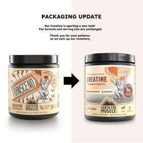 Earth Fed Muscle Créatine Monohydrate 300g étiquette et ingrédients