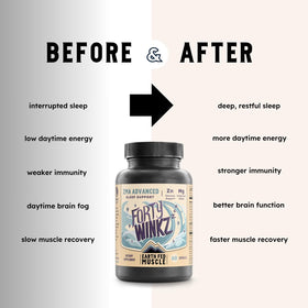 Earth Fed Muscle Forty Winkz ZMA 60 capsules en situation de sommeil