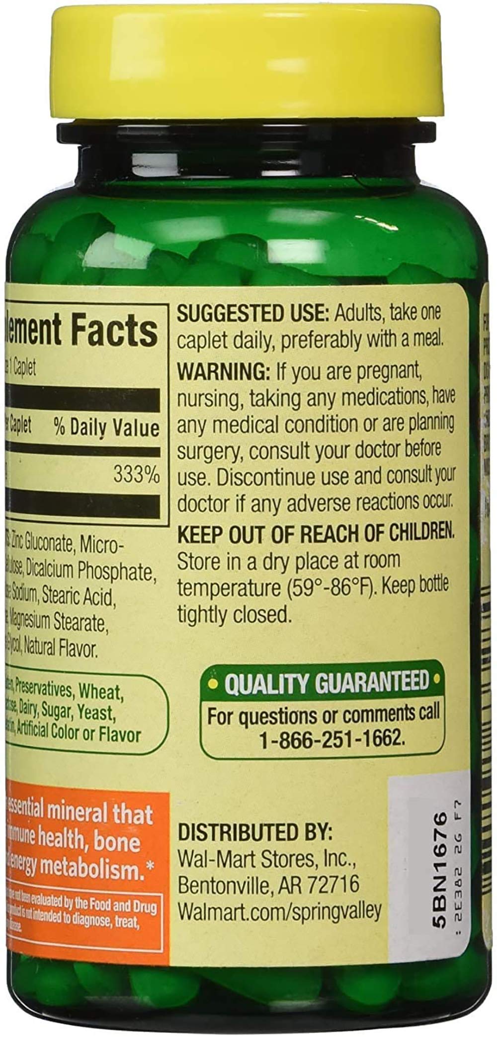 Earth&ME zinc 50 mg 200 comprimés dans l'emballage
