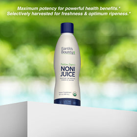Earth's Bounty Jus de Noni Bio Tahitien vue de haut