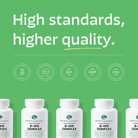 Earth's Splendor B Complex bottle with dosage