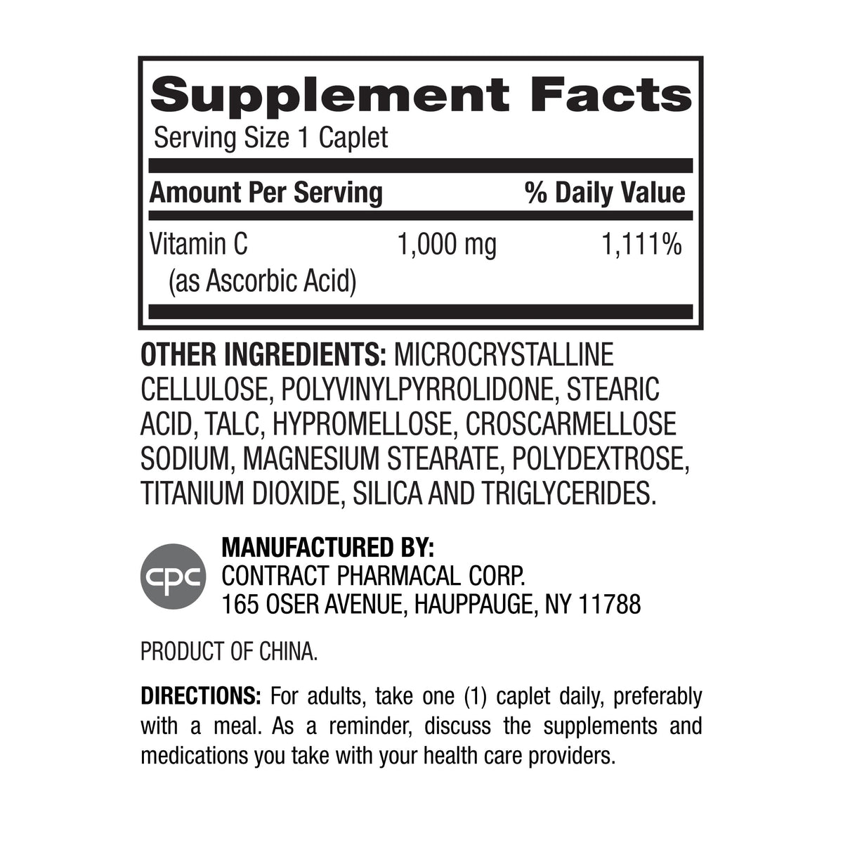Earth's Splendor Complément Alimentaire Vitamine C 1000 mg comprimés