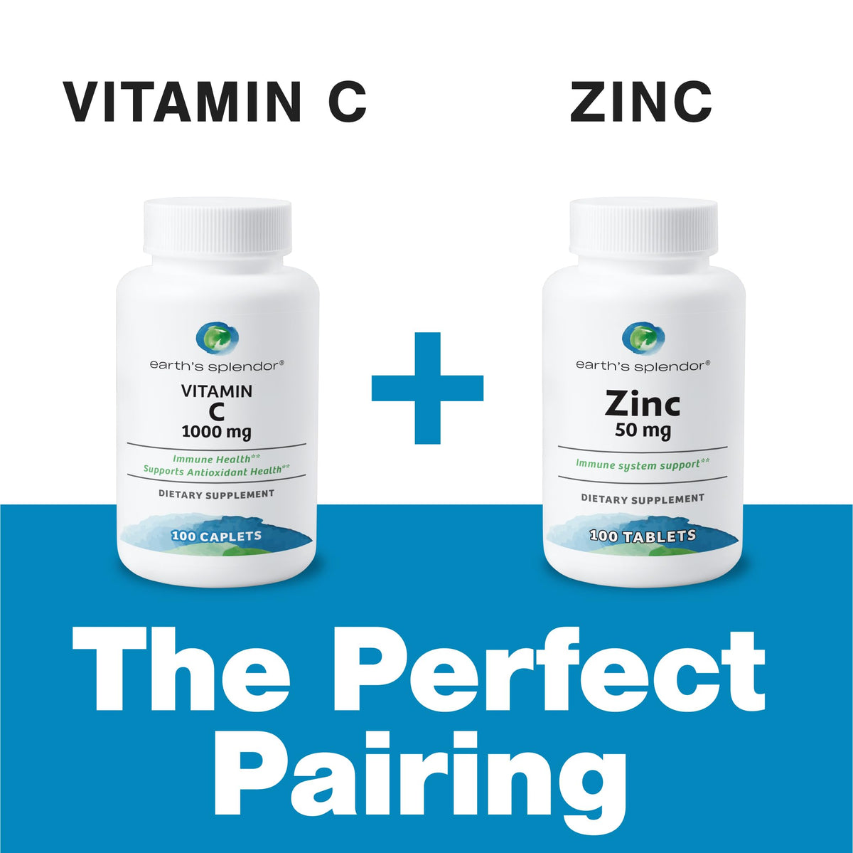 Earth's Splendor Complément Alimentaire Vitamine C 1000 mg vue de côté