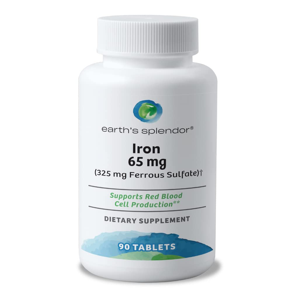 Earth's Splendor Fer 65mg tablettes vue de face