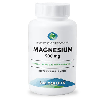Earth's Splendor Magnésium 500 mg comprimés en boîte
