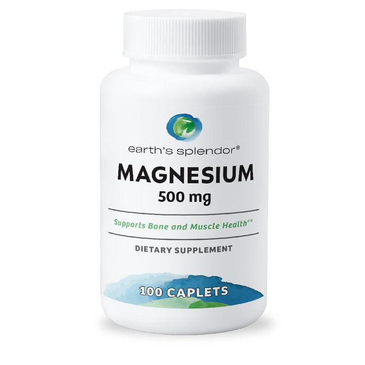 Earth's Splendor Magnésium 500 mg comprimés en boîte