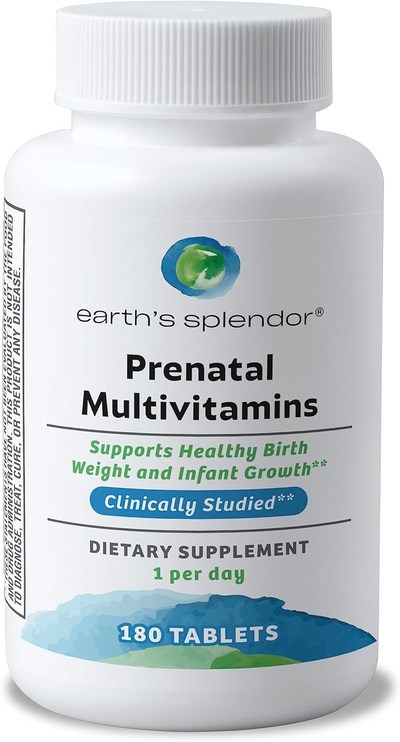 Earth's Splendor Multivitamines Prénatales 180 Comprimés vue avant