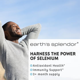 Earth's Splendor Sélénium 200 mcg 100 comprimés - étiquette