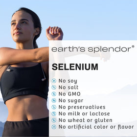 Earth's Splendor Sélénium 200 mcg 100 comprimés - vue de côté