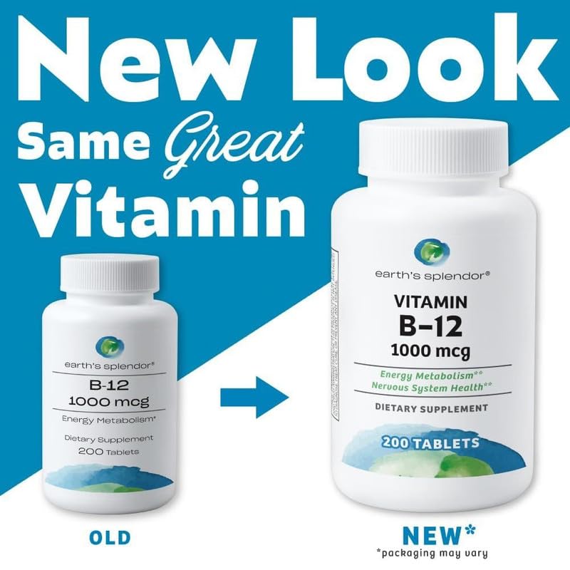 Earth's Splendor Vitamine B12 1000mcg avec d'autres compléments