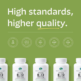 Earth's Splendor Vitamine B12 1000mcg tablettes sur une surface blanche
