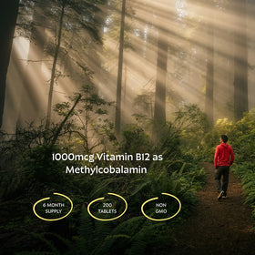 Earth's Splendor Vitamine B12 1000mcg vue de dos du flacon