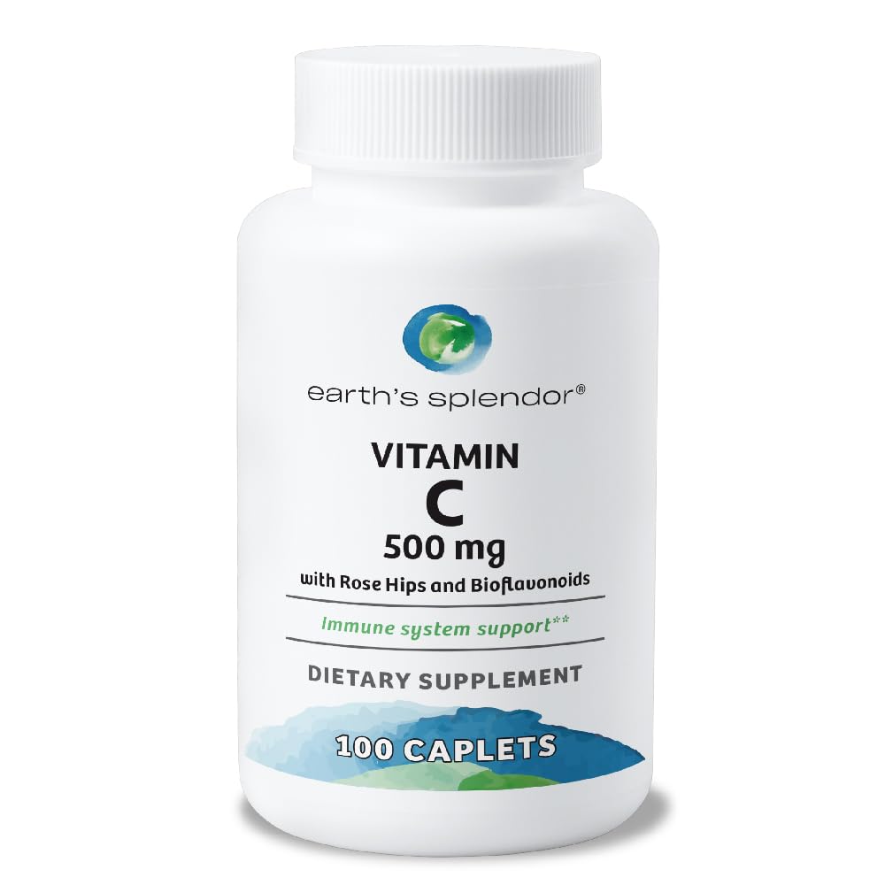Earth's Splendor Vitamine C 500 mg 100 comprimés vue de face
