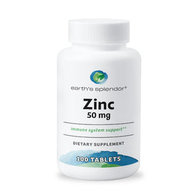 Earth's Splendor Zinc 50 mg 100 tablettes vue de face