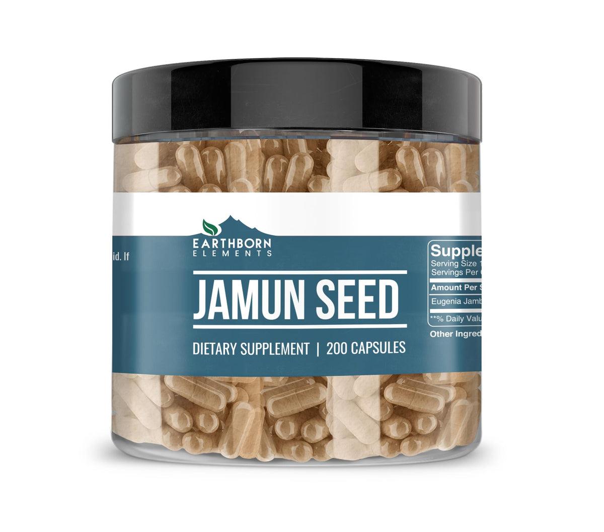 Earthborn Elements Capsules de Graines de Jamun 200, vue avant