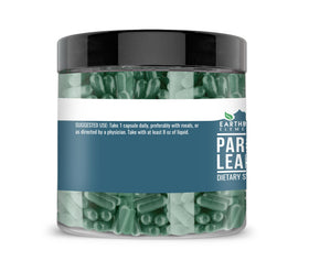 Earthborn Elements capsules de persil, présentation du produit sur fond neutre