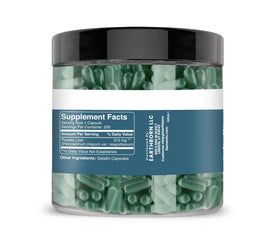 Earthborn Elements capsules de persil, vue latérale avec étiquette