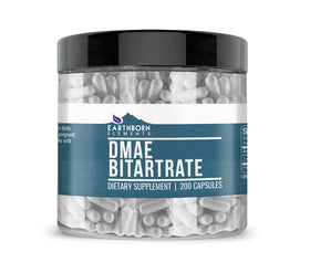 Earthborn Elements DMAE Bitartrate 200 Capsules, vue de face
