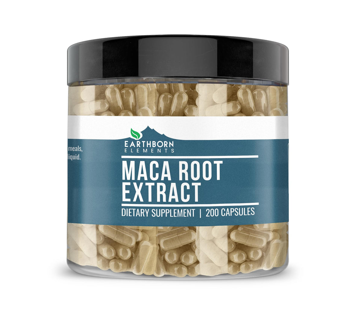 Earthborn Elements Extrait de Racine de Maca 200 capsules, vue de face