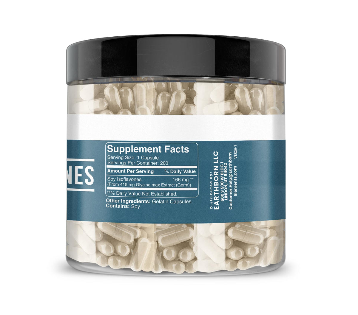 Earthborn Elements Isoflavones de Soja 200 Capsules côté